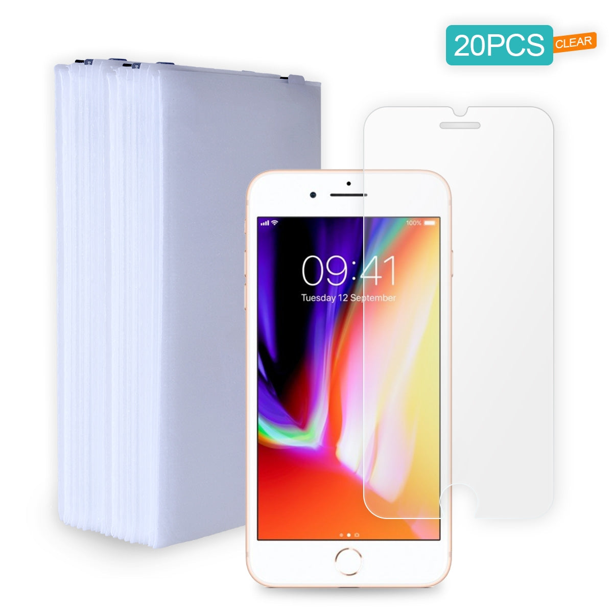 [20 Pack] Tempered Glass Screen Protector for iPhone 6 Plus/ 6S Plus/ 7 Plus/ 8 Plus