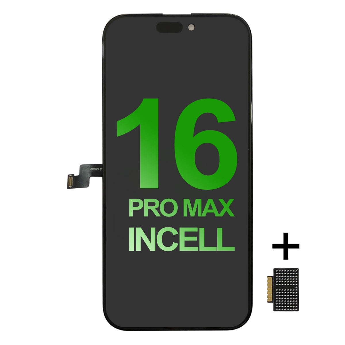 LCD Screen Digitizer Assembly Replacement With Portable IC for iPhone 16 Pro Max (Incell/ COF)
