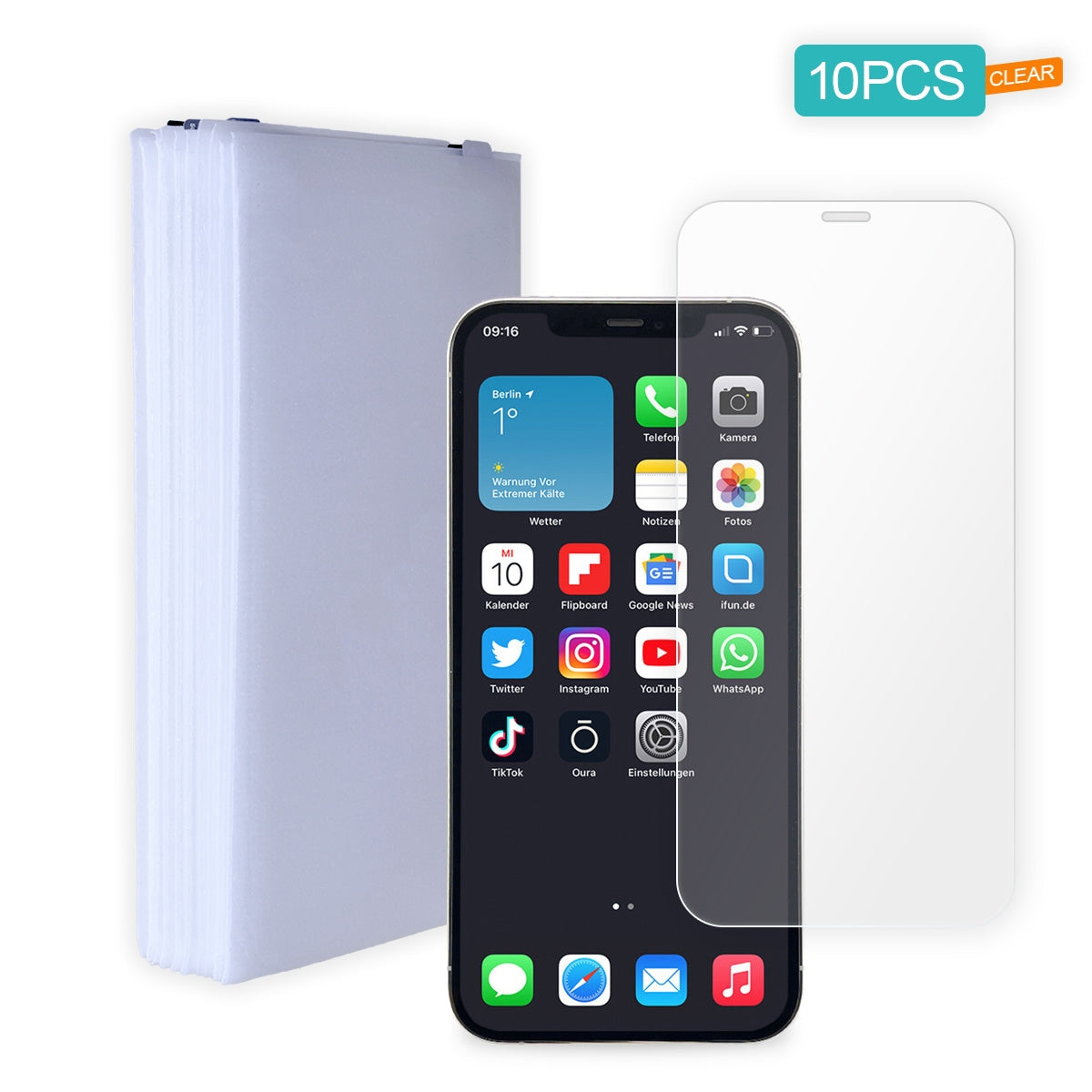 [10 Pack] Tempered Glass Screen Protector for iPhone 12/ 12 Pro