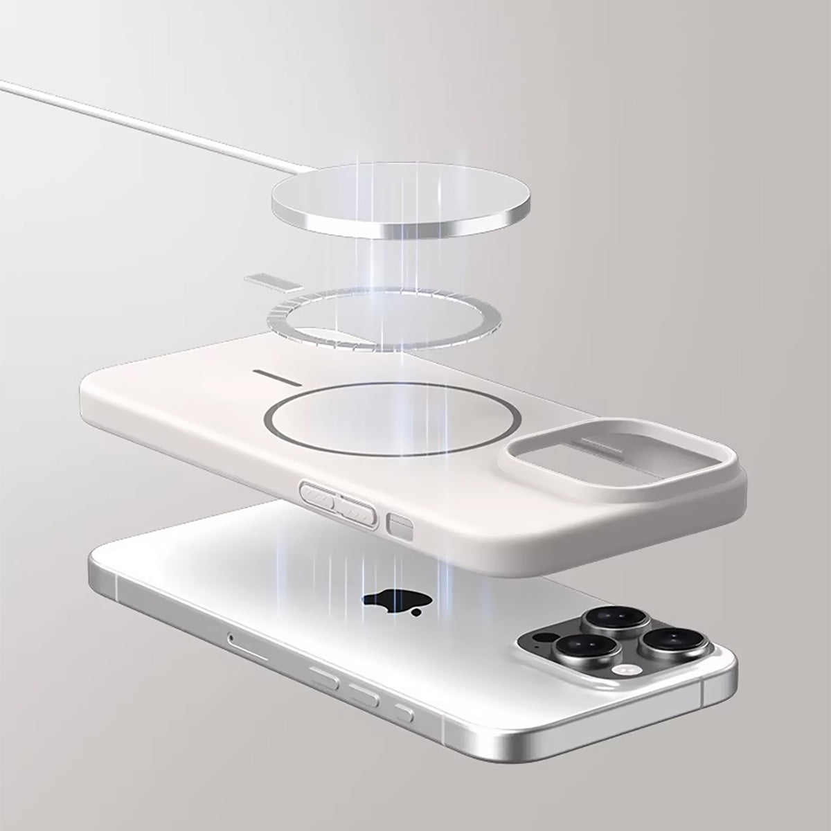 iPhone 17 Pro Max TPU Magnetic Case with MagSafe - White