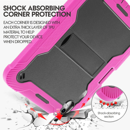 iPad 10.9 10th Gen Heavy Duty Shockproof Case  - Black/Hot Pink