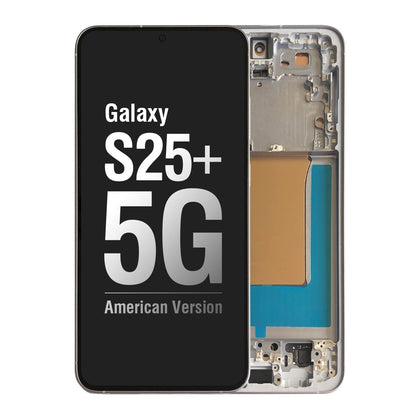 OLED Screen Digitizer Assembly with Frame for Samsung Galaxy S25 Plus 5G S936 (for America Version)(Premium) - Icy Blue