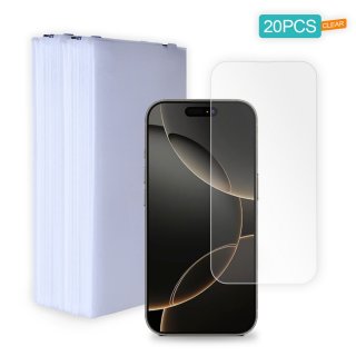 [20 Pack] Tempered Glass Screen Protector for iPhone 17/ 17 Pro/ 16 Pro