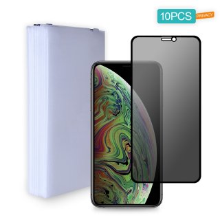 [10 Pack] Privacy Tempered Glass Screen Protector for iPhone 11 Pro Max/ XS Max