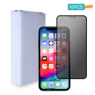 [10 Pack] Privacy Tempered Glass Screen Protector for iPhone 11 Pro/ X/ XS