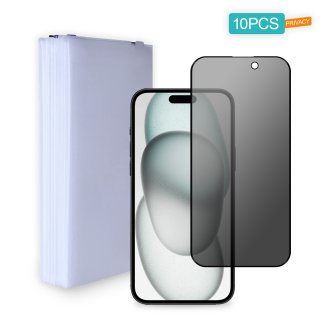 [10 Pack] Privacy Tempered Glass Screen Protector for iPhone 15 Plus/ 16 Plus