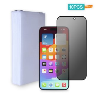 [10 Pack] Privacy Tempered Glass Screen Protector for iPhone 15 Pro Max