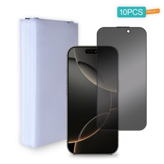 [10 Pack] Privacy Tempered Glass Screen Protector for iPhone 17/ 16 Pro