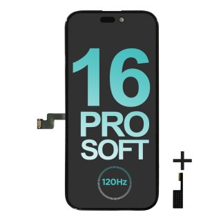 Premium Soft OLED Screen Digitizer Assembly With Portable IC for iPhone 16 Pro (120HZ)