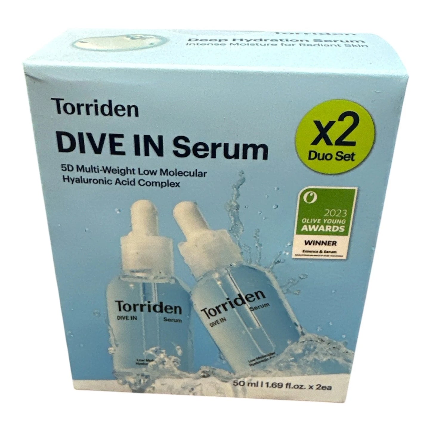 Torriden DIVE IN Hyaluronic Acid Serum 50ml(1.69 fl.oz.) * 2 (Pack of 2)