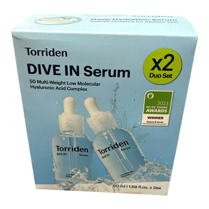 Torriden DIVE IN Hyaluronic Acid Serum 50ml(1.69 fl.oz.) * 2 (Pack of 2)