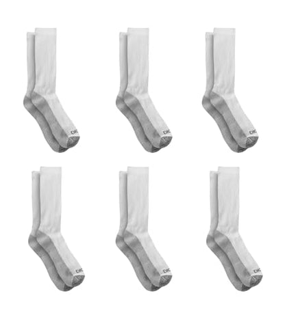 Dickies Men's Dri-Tech Original Moisture Control Crew Socks, Available in M-XXL (6, 12, 18 Pairs)