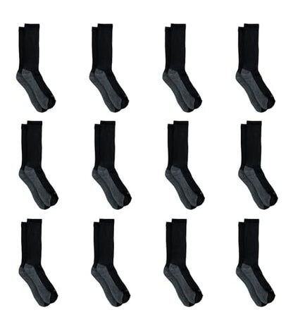 Dickies Men's Dri-Tech Original Moisture Control Crew Socks, Available in M-XXL (6, 12, 18 Pairs)