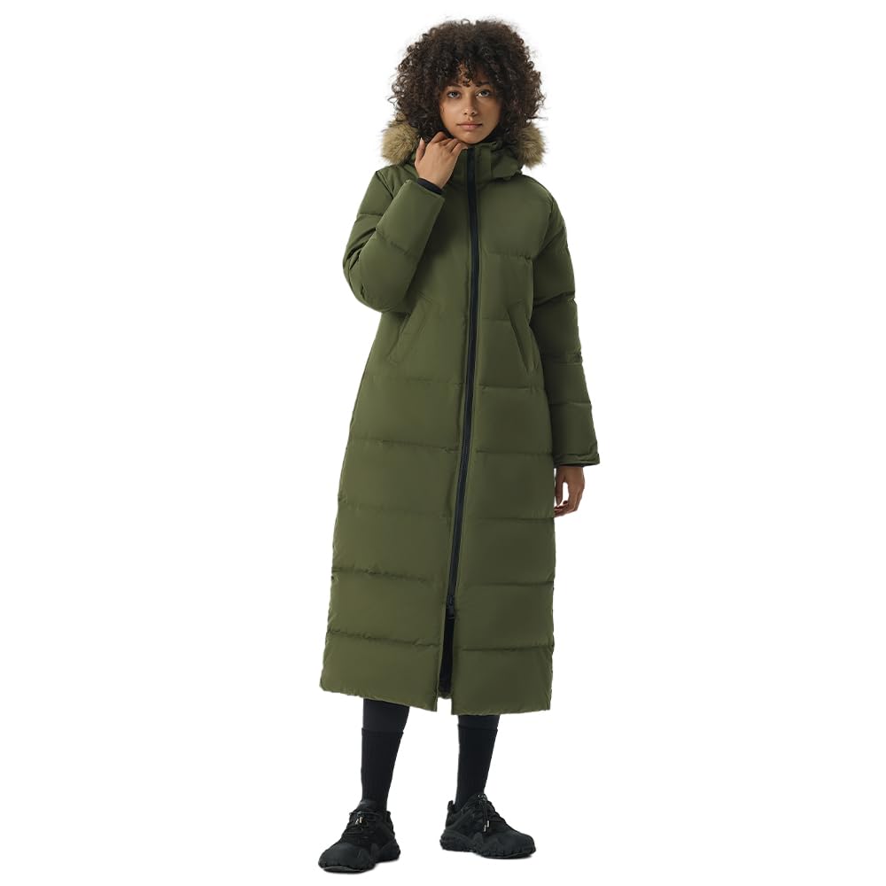 Fitouch Women's Waukee Long Down Coat Parka Jacket | 750+ Fill Power | Full-Length