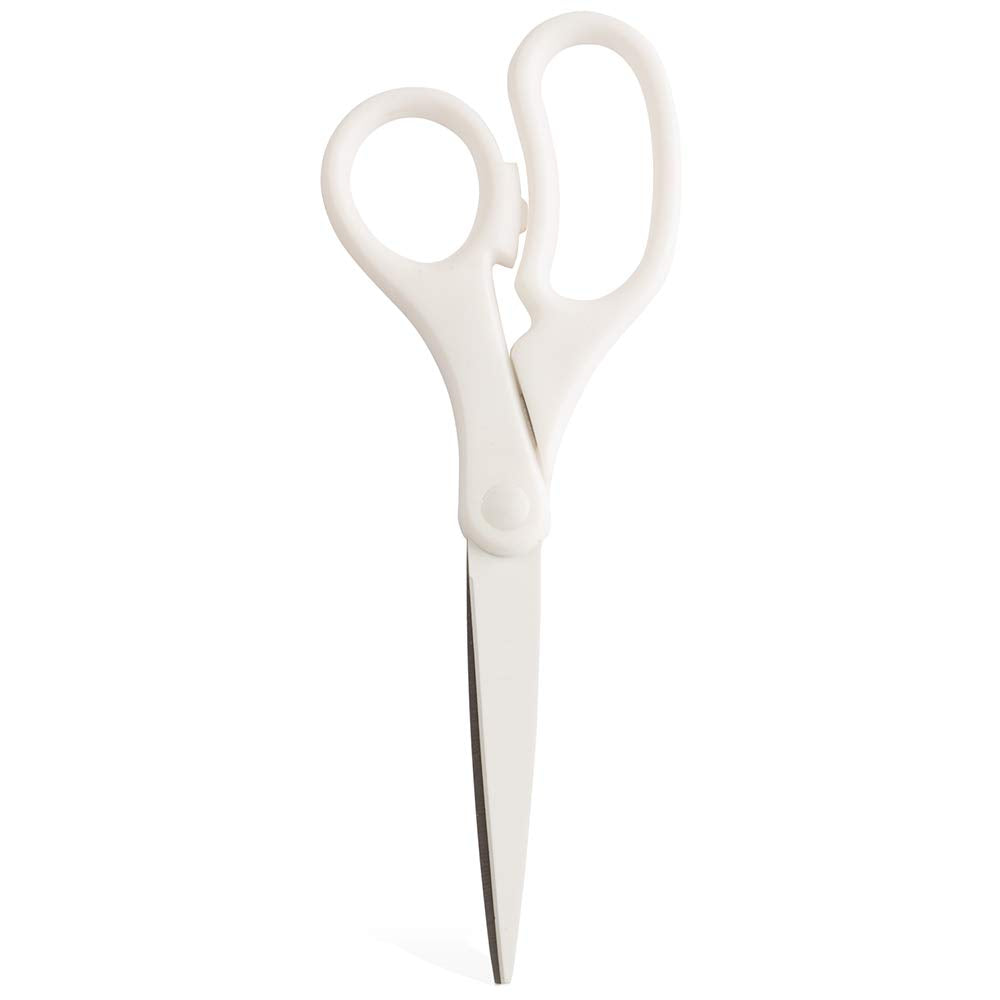 JAM PAPER Multi-Purpose Precision Scissors - 8 Inch - Neon Lime Green - Ergonomic Handle & Stainless Steel Blades - Sold Individually