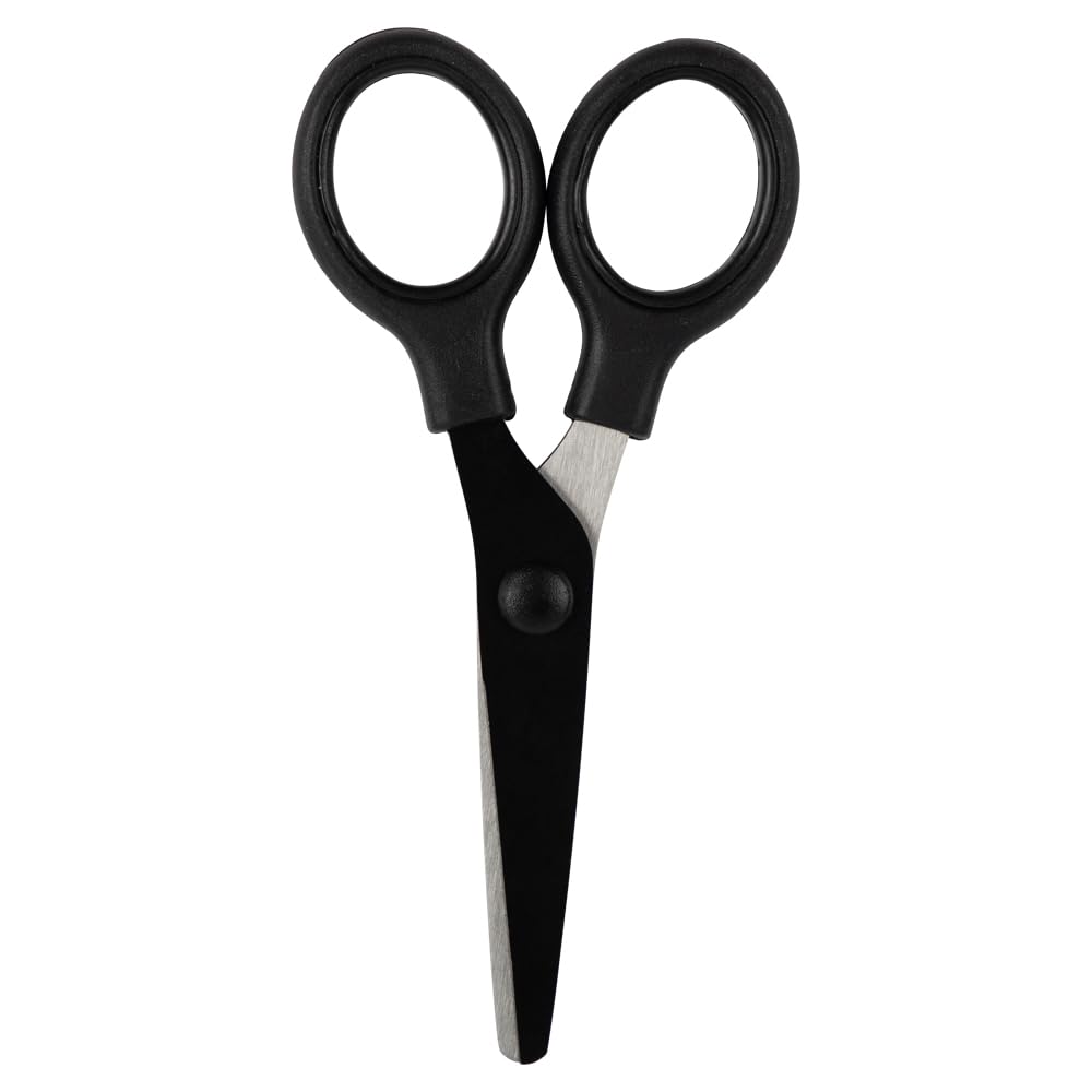 JAM PAPER Multi-Purpose Precision Scissors - 8 Inch - Neon Lime Green - Ergonomic Handle & Stainless Steel Blades - Sold Individually