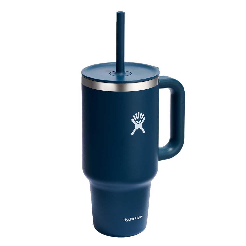 Hydro Flask 32 Oz Travel Tumbler with Handle, Lid and Straw - Insulated Stainless Steel in Holiday Punch