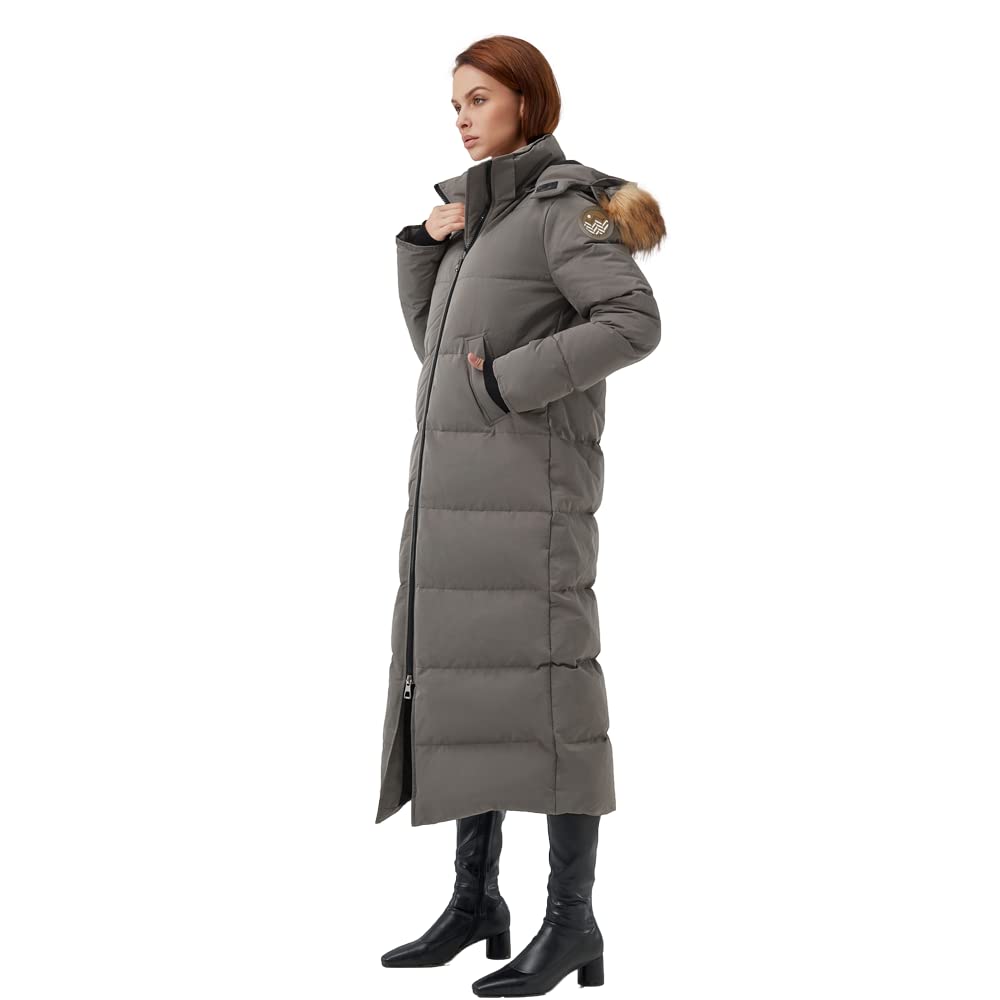 Fitouch Women's Waukee Long Down Coat Parka Jacket | 750+ Fill Power | Full-Length