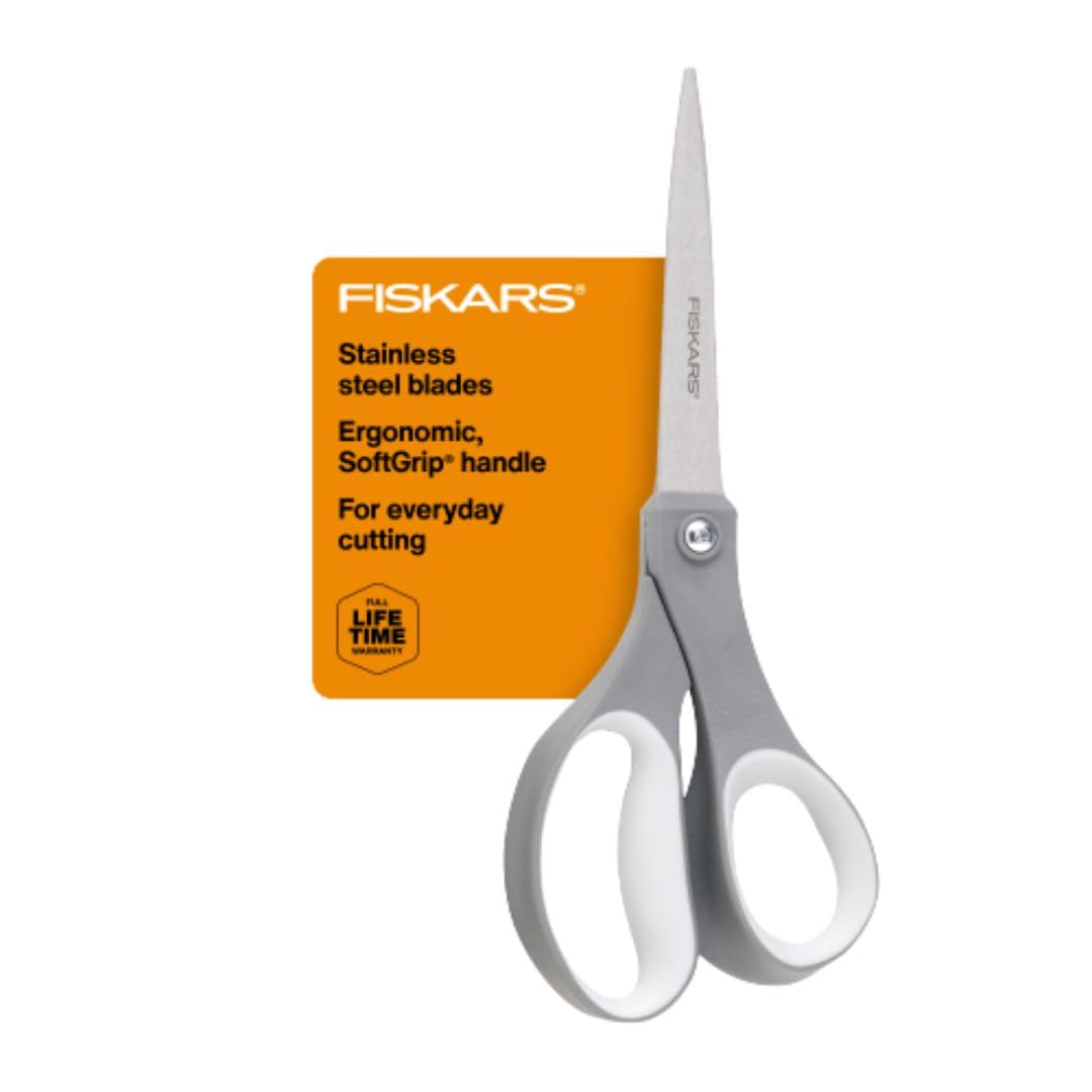 Fiskars 8-Inch Softgrip Scissors,Orange