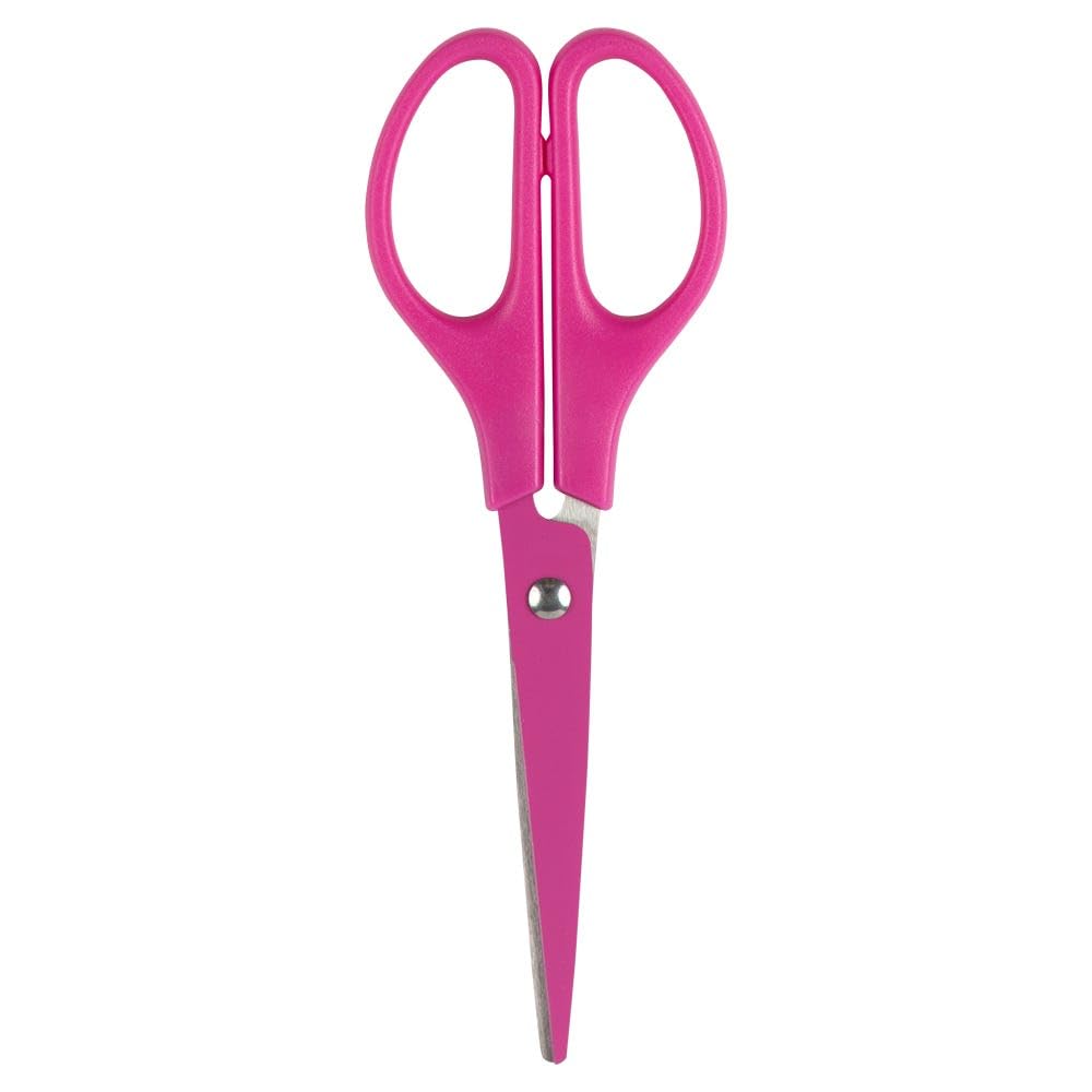 JAM PAPER Multi-Purpose Precision Scissors - 8 Inch - Neon Lime Green - Ergonomic Handle & Stainless Steel Blades - Sold Individually