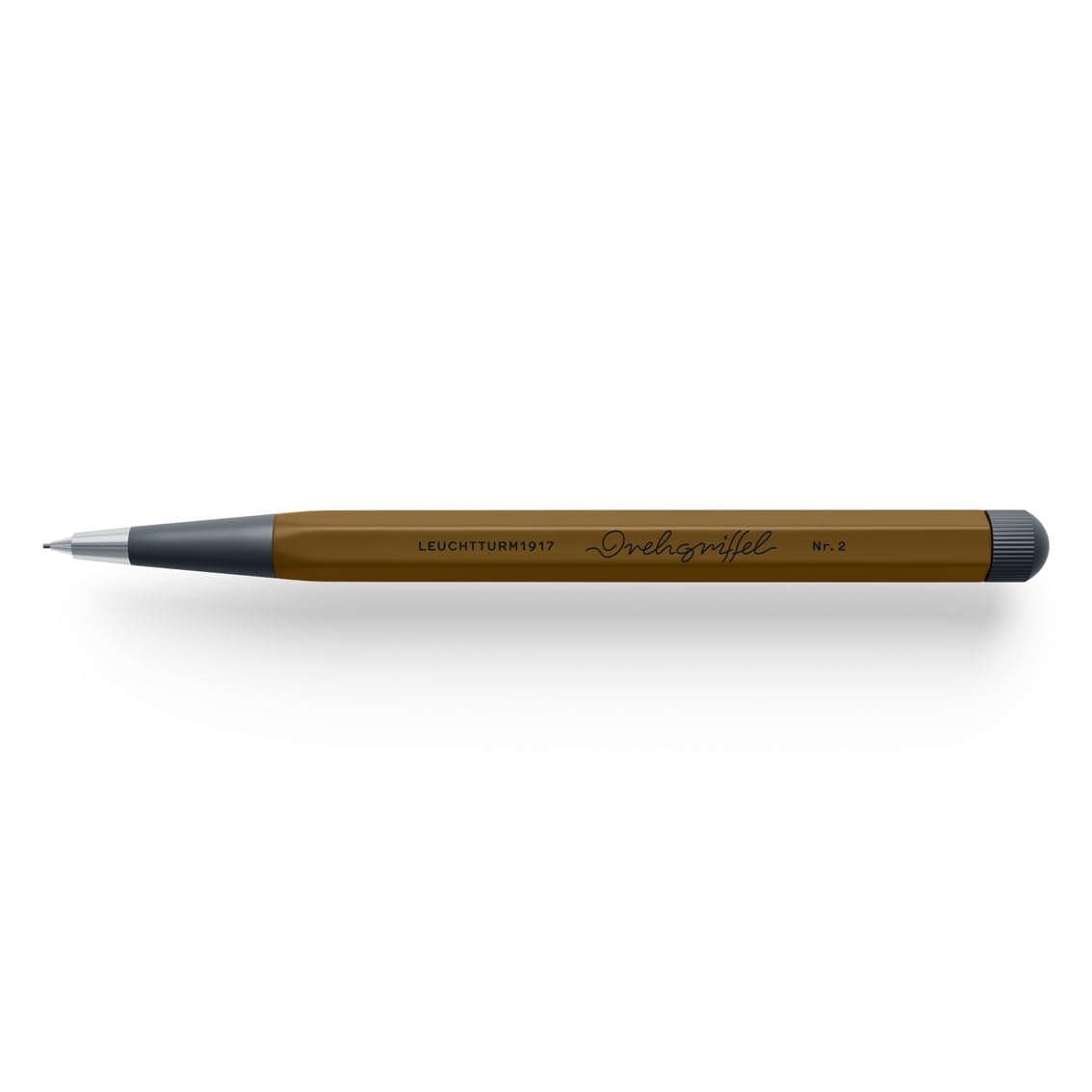 LEUCHTTURM1917 - Drehgriffel Mechanical Pencil - Refillable Writing Stylus with 0.7 mm HB Graphite Lead (Light Grey)