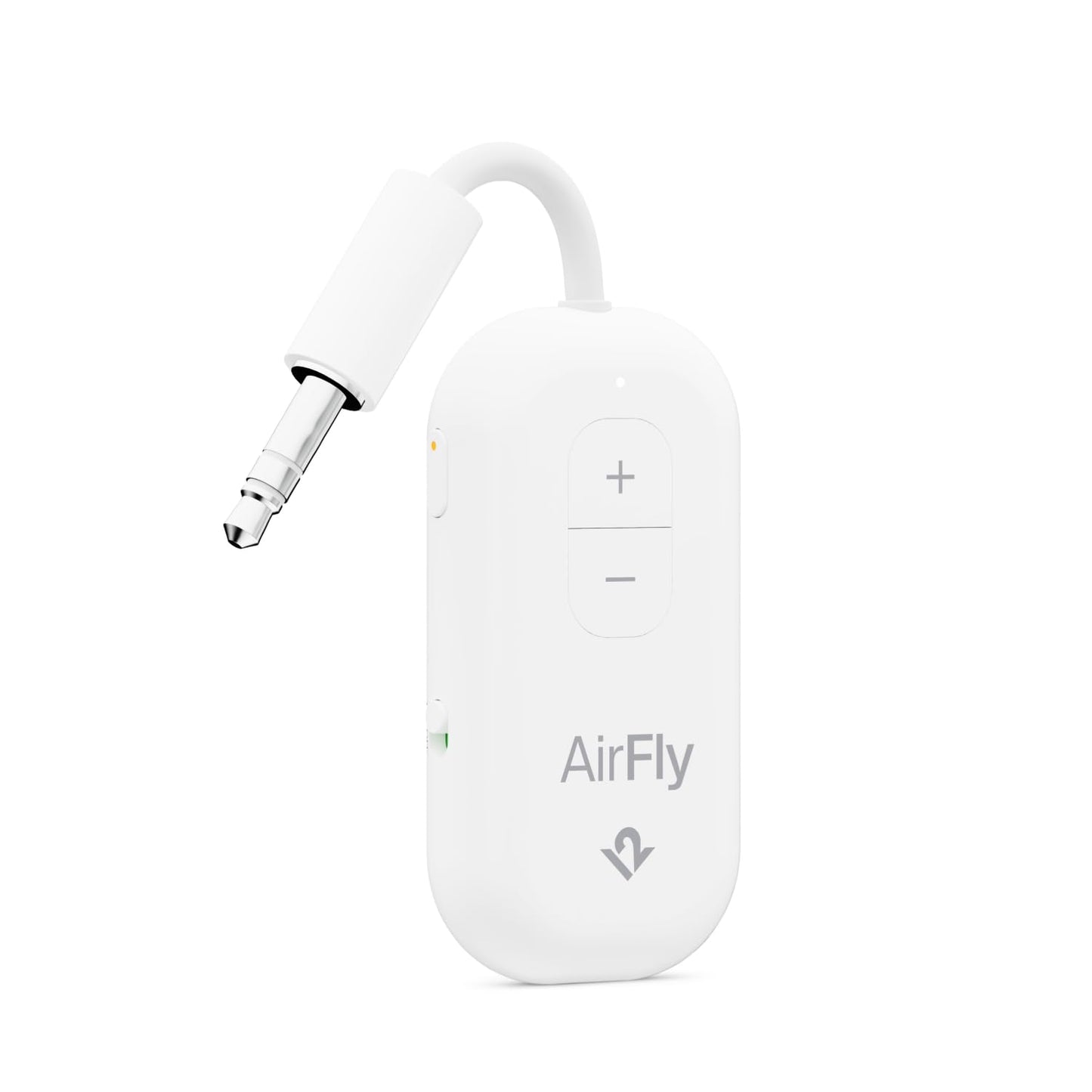 AirFly Pro 2 Deluxe – Bluetooth Adapter for Airplane, Pair 2 AirPods or Wireless Headphones – 3.5mm AUX Bluetooth Transmitter/Receiver for Cars, Boats, Treadmills, TVs – Airplane Travel Essentials