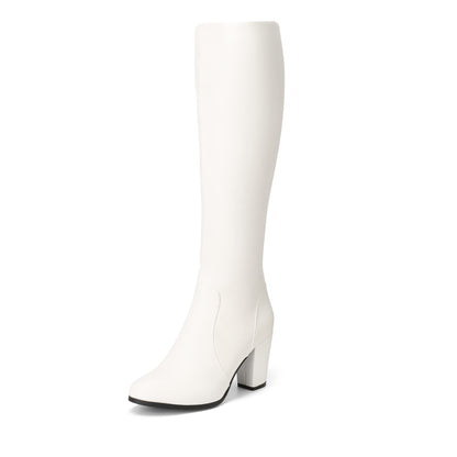 DREAM PAIRS Women's Chunky Heel Knee High Boots