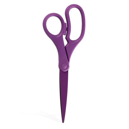 JAM PAPER Multi-Purpose Precision Scissors - 8 Inch - Neon Lime Green - Ergonomic Handle & Stainless Steel Blades - Sold Individually