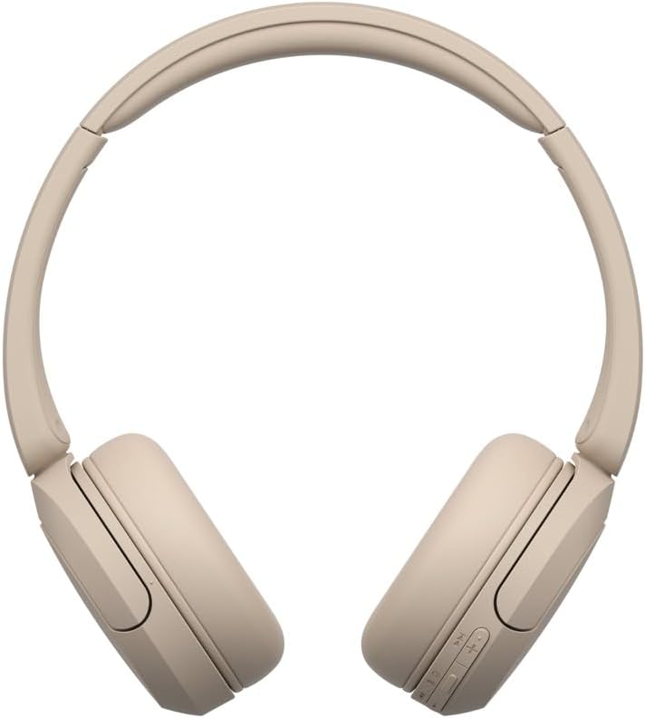 Sony WH-CH520 Wireless Headphones Bluetooth On-Ear Headset with Microphone, Cappuccino