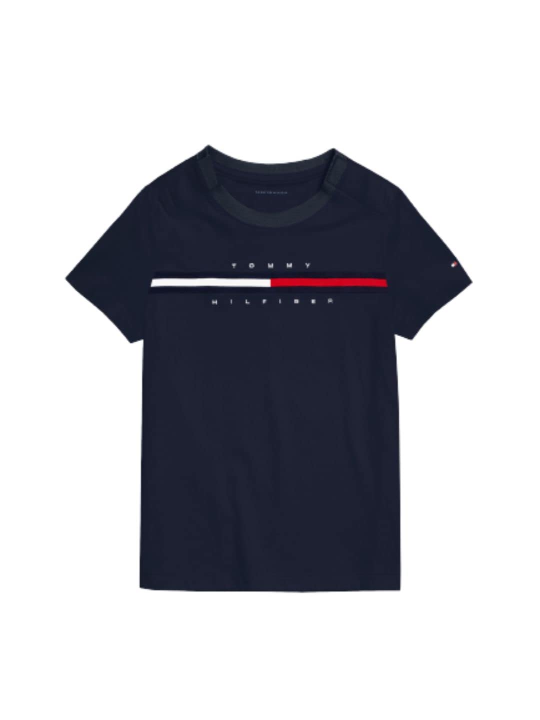Tommy Hilfiger Boy's Adaptive Short Sleeve Logo T-shirt With Velcro Closures