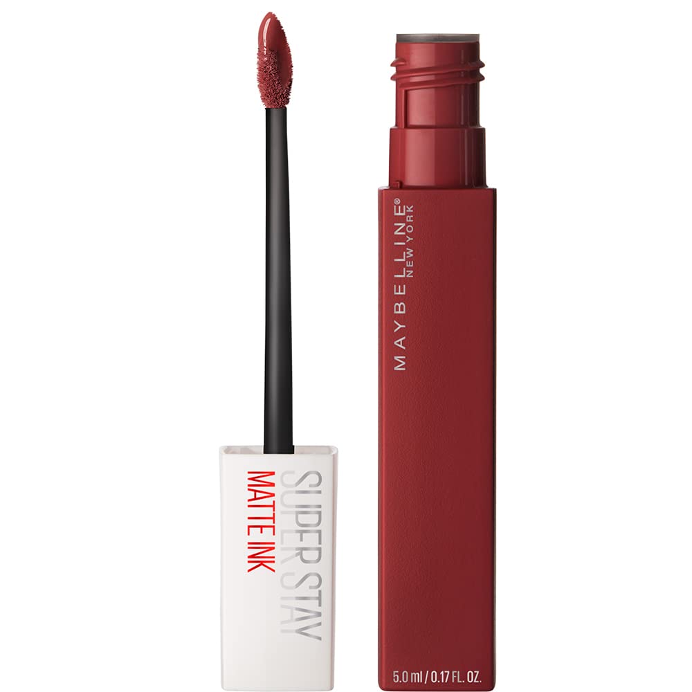 Maybelline Super Stay Matte Ink Liquid Lipstick Makeup, Long Lasting High Impact Color, Up to 16H Wear, Seductress, Light Rosey Nude, 1 Count