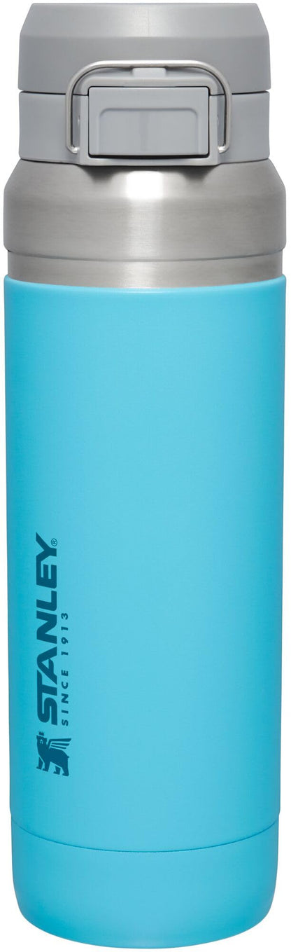Stanley Quick Flip GO Water Bottle 24 oz | Push Button Lid | Leakproof and Packable for Travel and Sports | Insulated Stainless Steel | BPA-Free | Azure