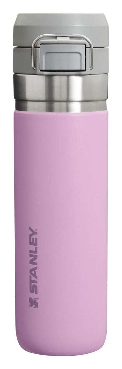 Stanley Quick Flip GO Water Bottle 24 oz | Push Button Lid | Leakproof and Packable for Travel and Sports | Insulated Stainless Steel | BPA-Free | Azure