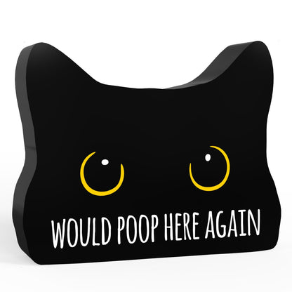 Black Cat Decor Halloween Cat Bathroom Decor Are You Pooping Funny Bathroom Acrylic Decors Sign Cat for Home Bathrooms Cats Lover Gifts For Women Men Halloween Christmas