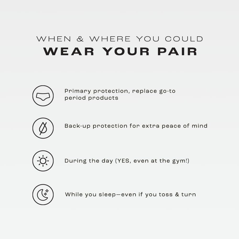 Bambody Absorbent Panties, Period Underwear for Women and Teens - All-Day Long - Overnight Protection- Postpartum, Leakproof