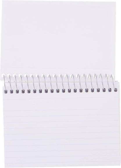 Mead Index Cards, Spiral, Ruled, 3" x 5", White, Blank Back, 50 Cards per Pack, 1 Pack (63130)
