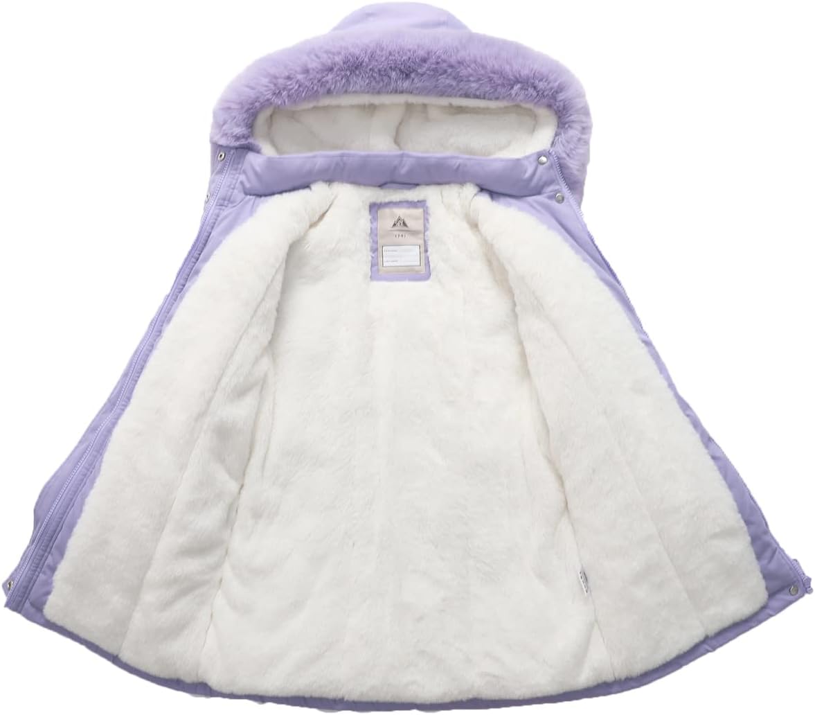 Girl's Long Coat Waterproof Winter Kids Outerwear Warm Parka Puffer Jacket with Hood