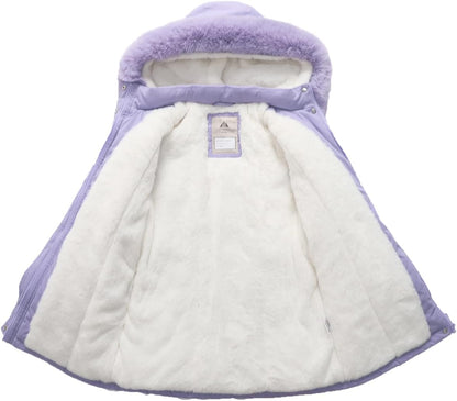 Girl's Long Coat Waterproof Winter Kids Outerwear Warm Parka Puffer Jacket with Hood