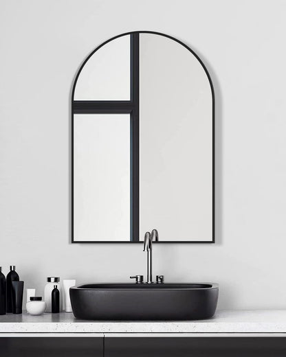 TinyTimes 64''x21'' Arched Full Length Mirror with Stand, Full Body Mirror, Mirrors Full Length Floor Freestanding, Wall Mounted Mirrors for Bedroom Living Room Cloakroom (Gold)