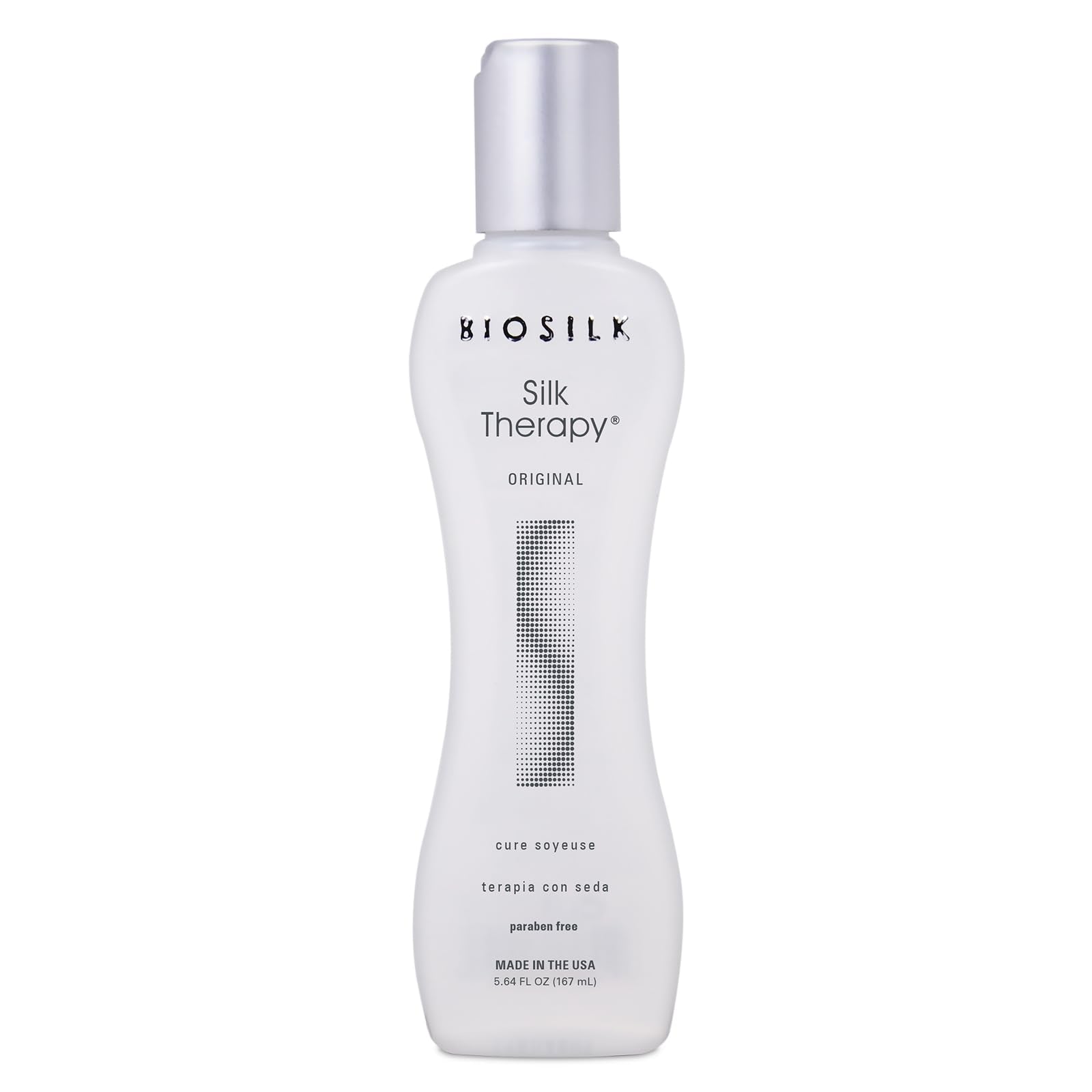 BioSilk Silk Therapy Original Cure, Reconstructing Treatment For Adding Shine & Helping Prevent Split Ends, Sulfate, Paraben, & Cruelty-Free, 12 Oz