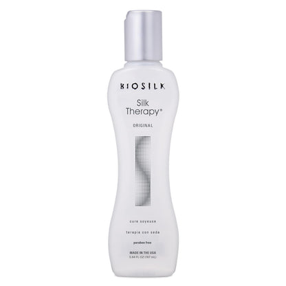 BioSilk Silk Therapy Original Cure, Reconstructing Treatment For Adding Shine & Helping Prevent Split Ends, Sulfate, Paraben, & Cruelty-Free, 12 Oz
