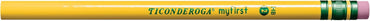 Ticonderoga® Beginners' Elementary Pencils, With Eraser, #2 Lead, Yellow Barrel, Pack Of 12