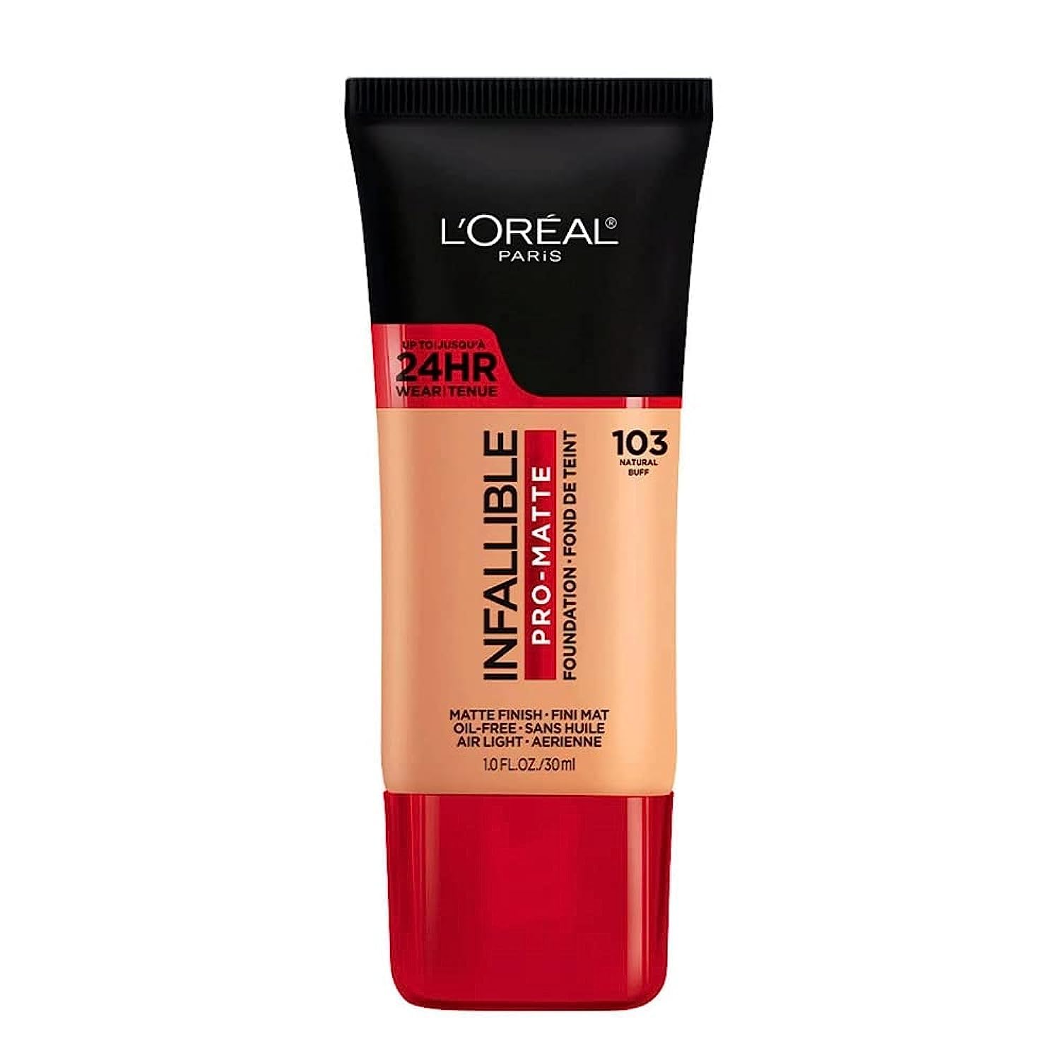 L'Oreal Paris Makeup Infallible Pro-Matte Liquid Longwear Foundation, 105 Natural Beige, 1 fl; oz.