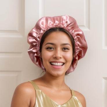2 PCS Satin Bonnet Double Layer Sleep Hair Silk Bonnet for Sleeping Women Curly Natural Hair