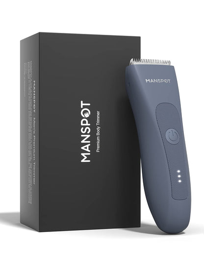 MANSPOT Manscape Pubic Hair Trimmer for Men and Women, Electric Ball Trimmer Pubic Trimmer Shaver,Hypoallergenic Ceramic Blade Heads,Waterproof Wet/Dry Groin Shaver,20 Times Usage,No Nick,No Burn