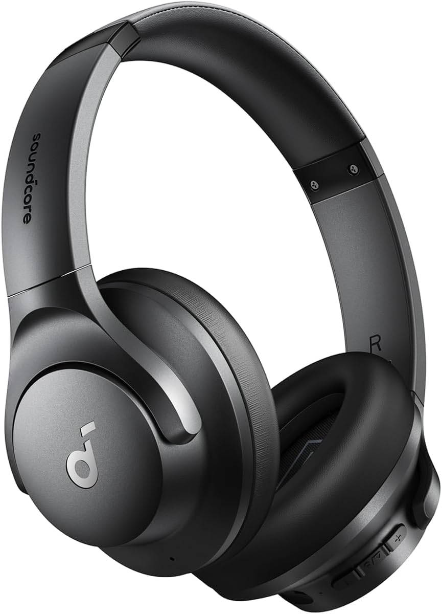 Soundcore by Anker Q20i Hybrid Active Noise Cancelling Headphones, Wireless Over-Ear Bluetooth, 40H Long ANC Playtime, Hi-Res Audio, Big Bass, Customize via an App, Transparency Mode (Pink)