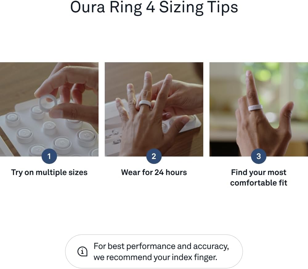 Oura Ring 4 - Silver - Size 9 - Size Before You Buy