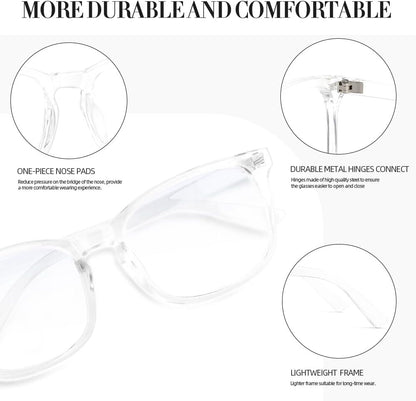 NZKNP Blue Light Glasses for Woman Men,Blue Light Blocking Glasses,Clear Glasses