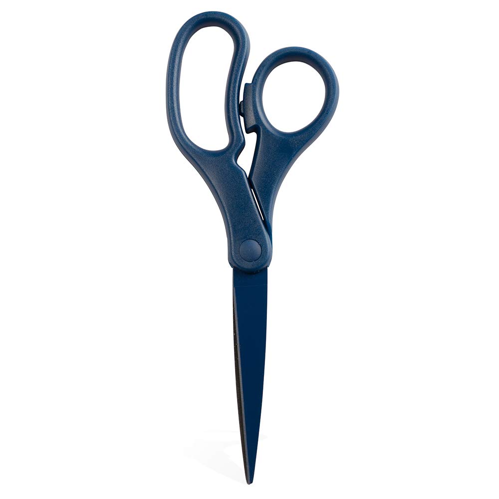 JAM PAPER Multi-Purpose Precision Scissors - 8 Inch - Neon Lime Green - Ergonomic Handle & Stainless Steel Blades - Sold Individually