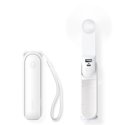 JISULIFE Handheld Mini Fan, 3 IN 1 USB Rechargeable Portable Fan [12-19 Working Hours] with Power Bank, Flashlight, Pocket Design for Travel/Summer/Concerts/Lash, Gifts for Women (Pink)